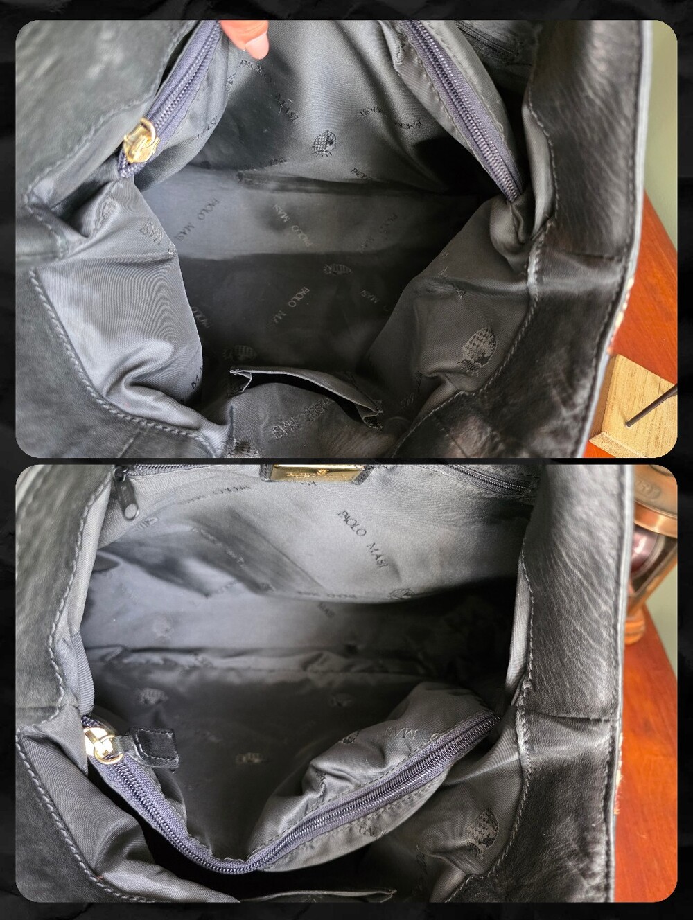Paolo Masi Leopard Calf Hair Black Leather Shoulder Bag Made in Italy Y2K - Picture 13 of 16